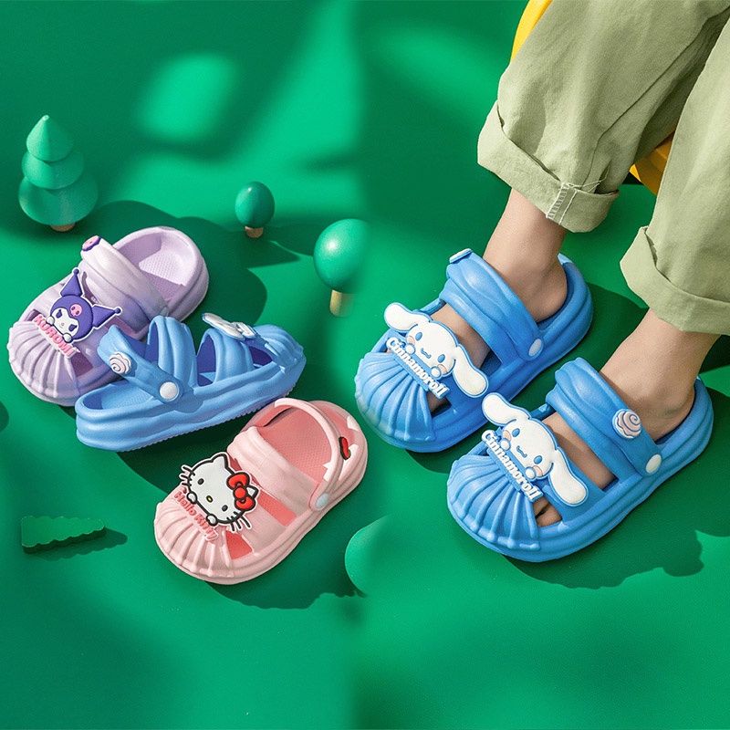 Milo Dép Sandal Chống Trượt Họa Tiết Sanrio Hello Kitty Cún Cinnamon Mắt To Đáng Yêu Dành Cho Trẻ