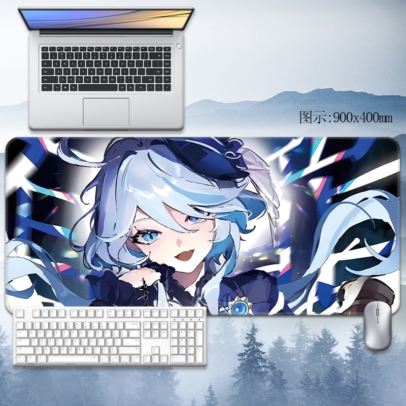 Focalors mouse pad Genshin Impact computer pad gaming large table pad anime custom Fontaine animation Water God keyboard pad