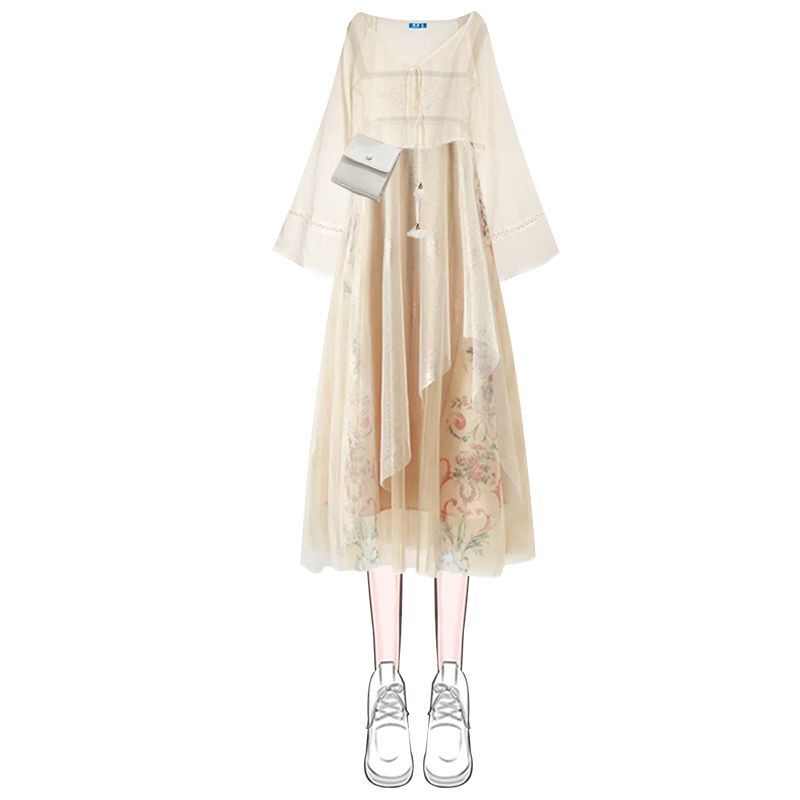 Bộ Đầm Hán Phục Vải Voan Plus Size Thời Trang Mùa Hè 2023 Cho Nữ