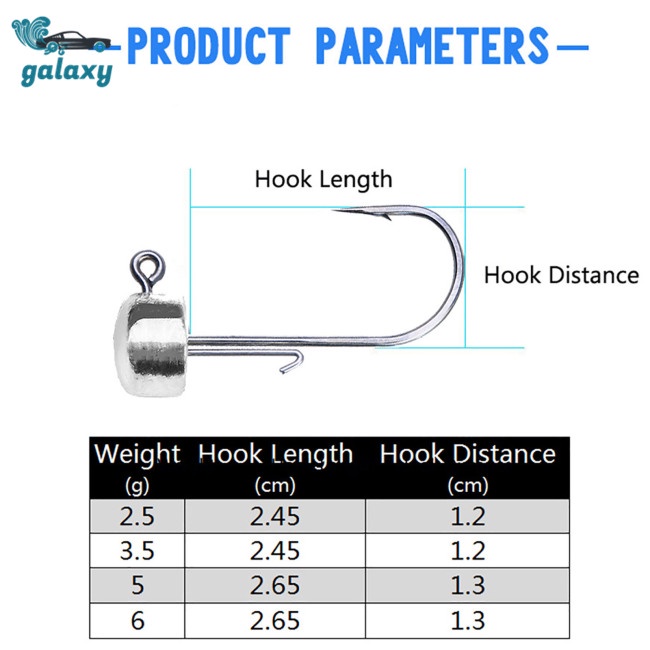 Galaxy Set 50 Mồi Giả Ned 2.5g / 3.5g / 5g / 6g Có Móc Câu