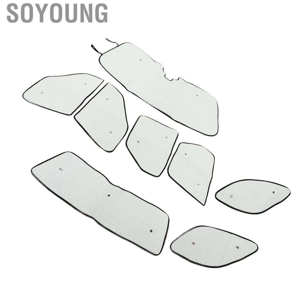 Soyoung Car Window Sunshade Double Layer Auto Interior Sunshades Cover Safe Aluminum Foil PE Cotton for Vehicle
