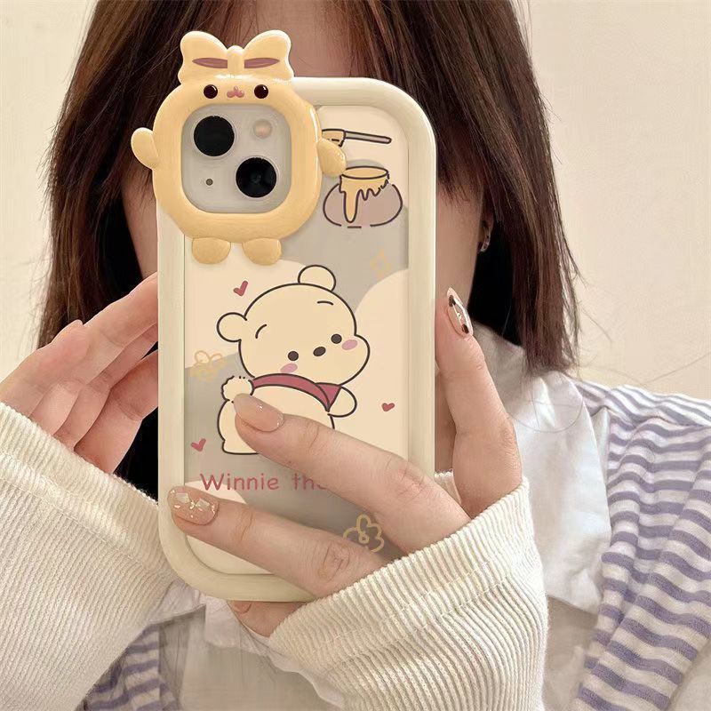 ✅Ốp Điện Thoại Trong Suốt Họa Tiết Hoạt Hình Winnie the Pooh Dễ Thương Cho Iphone 11 14iPhone13 promax 12 78p
