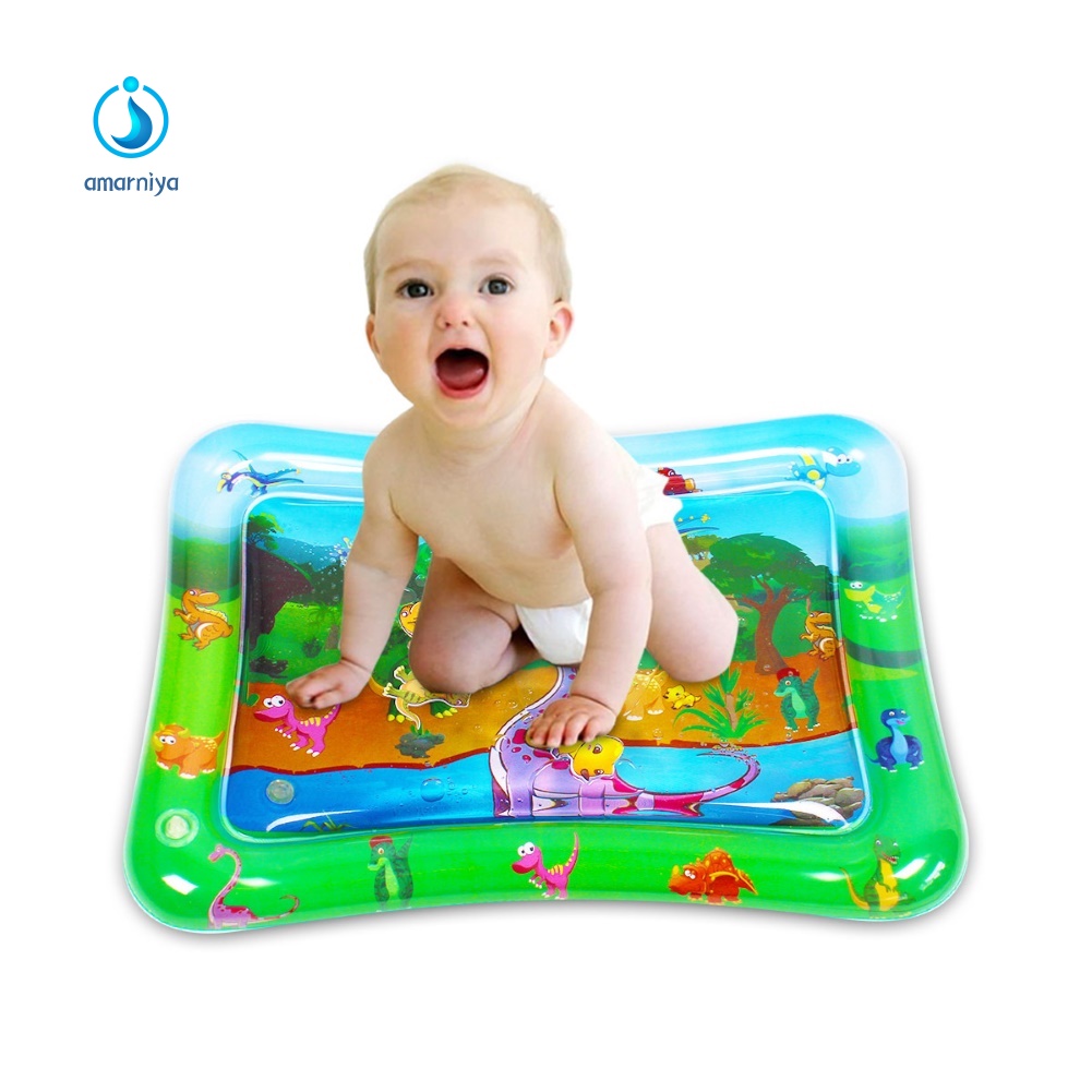 Thảm Chơi Bơm Hơi Họa Tiết Khủng Long Hoạt Hình Cho Bé