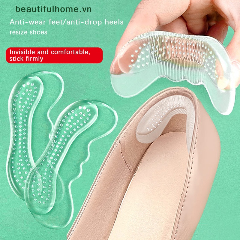 1 Cặp Miếng Lót Giày Cao Gót Bằng Silicone Gel Tiện Dụng