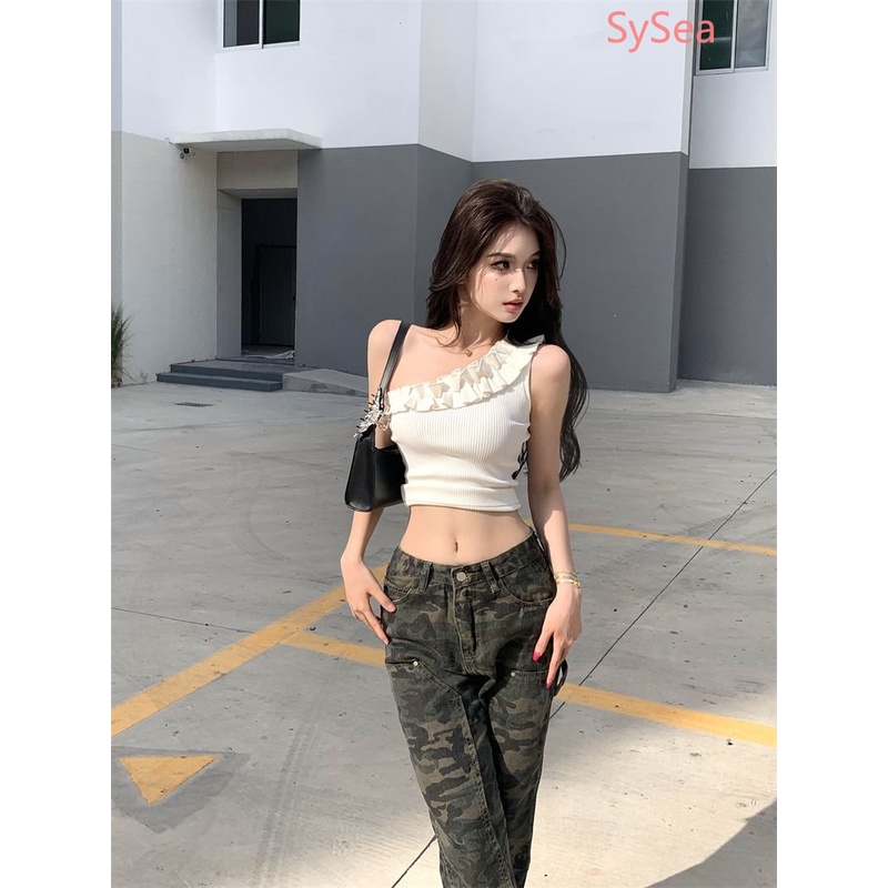 Áo Hai Dây Phối Ren Quyến Rũ Thời Trang Mùa Hè Cho Nữ