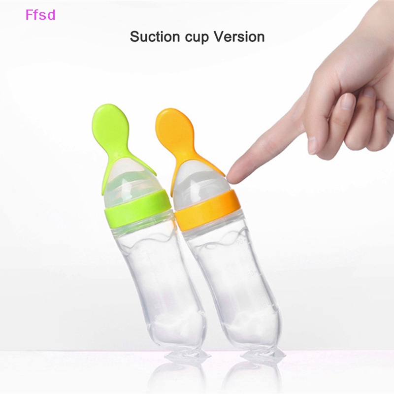 {Ffsd} Bình Sữa Silicone Nhỏ Giọt Có Muỗng Cho Trẻ Em * Bán Chạy