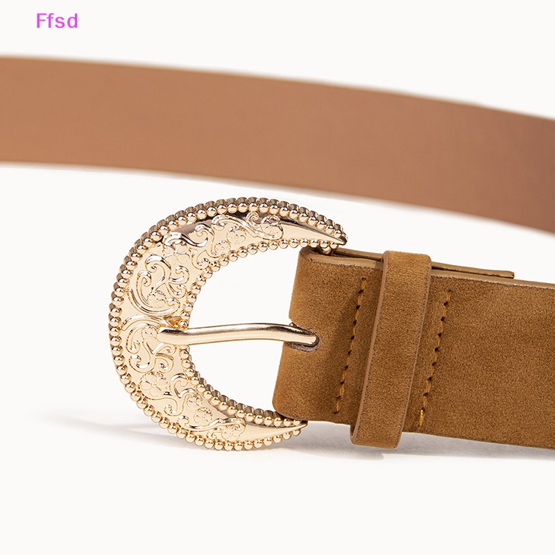 {Ffsd} Thắt Lưng Vải Nhung Da Cừu Cổ Điển Thời Trang Thu Đông Đa Năng Chạm Khắc Hoa Văn Pháp Hàng Bán Chạy *