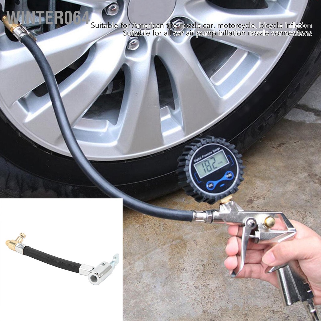 Winter064 Bộ 5 Máy Bơm Hơi Lốp Xe Ô Tô Vòi Lạm Phát Nhanh Đa Năng Không Khí Ống Nối Dài Cho Đạp