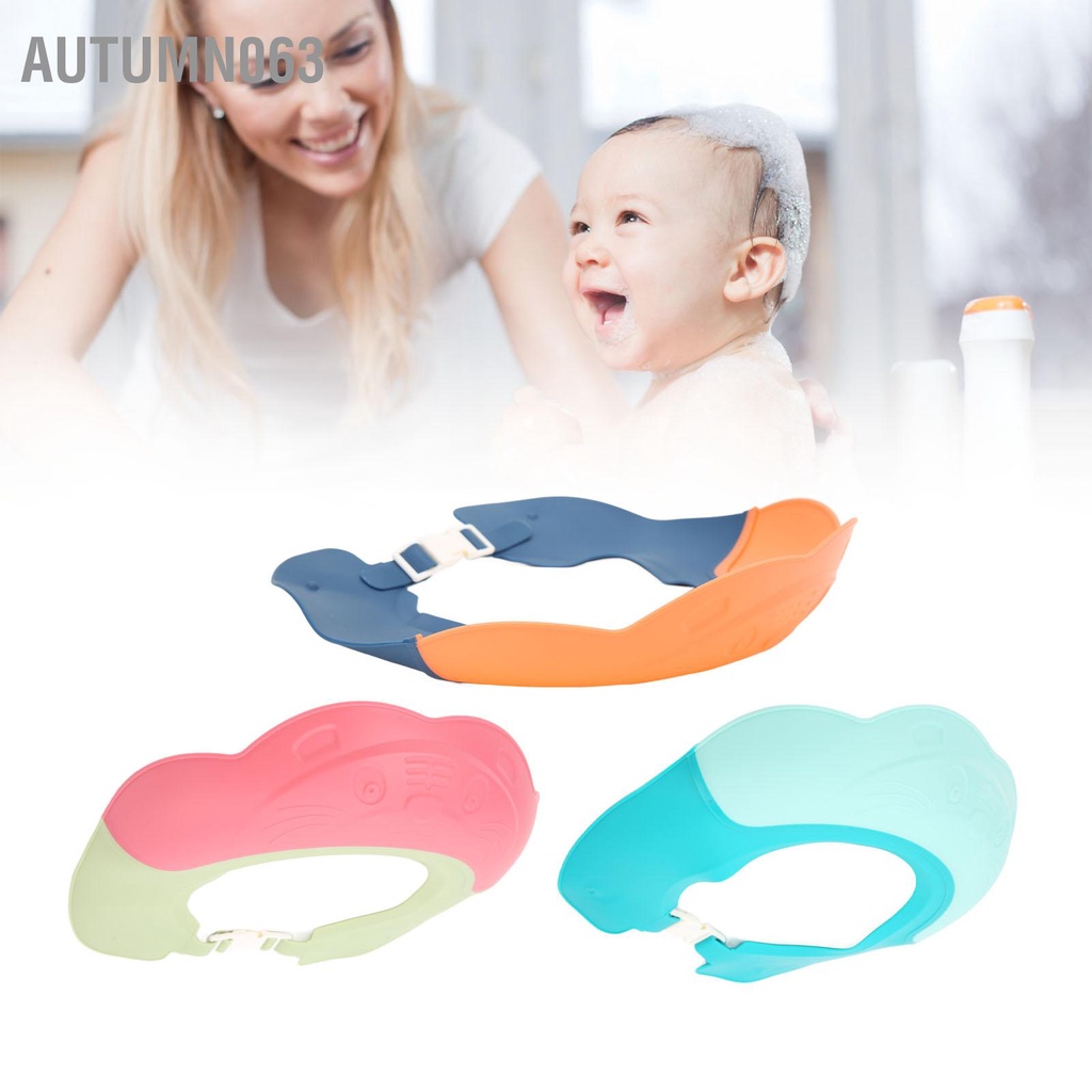 Autumn063 Tấm chắn gội đầu cho trẻ em Silicone chống thấm nước Đàn hồi mở rộng vành bé tắm có thể điều chỉnh