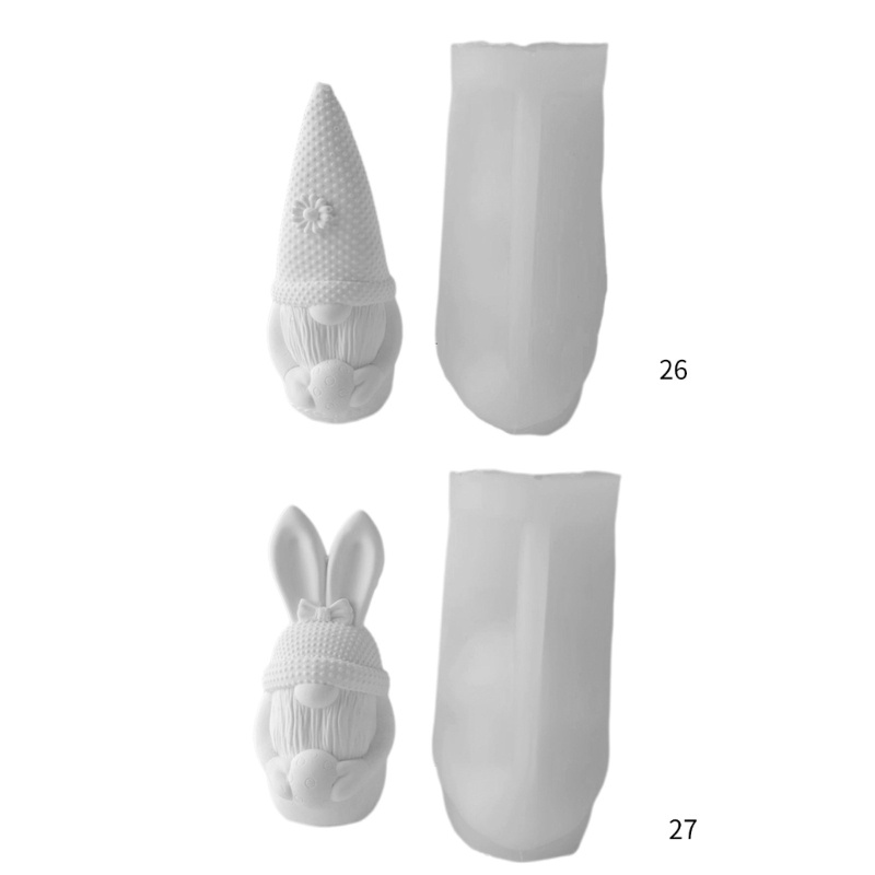 Khuôn Silicone Làm Đất Sét Epoxy Hình Thỏ Phục Sinh DIY
