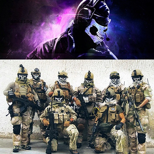 Khẩu Trang Nửa Mặt Giữ Ấm Đa Năng Hình Đầu Lâu Dùng Khi Đi Xe Máy / Xe Đạp