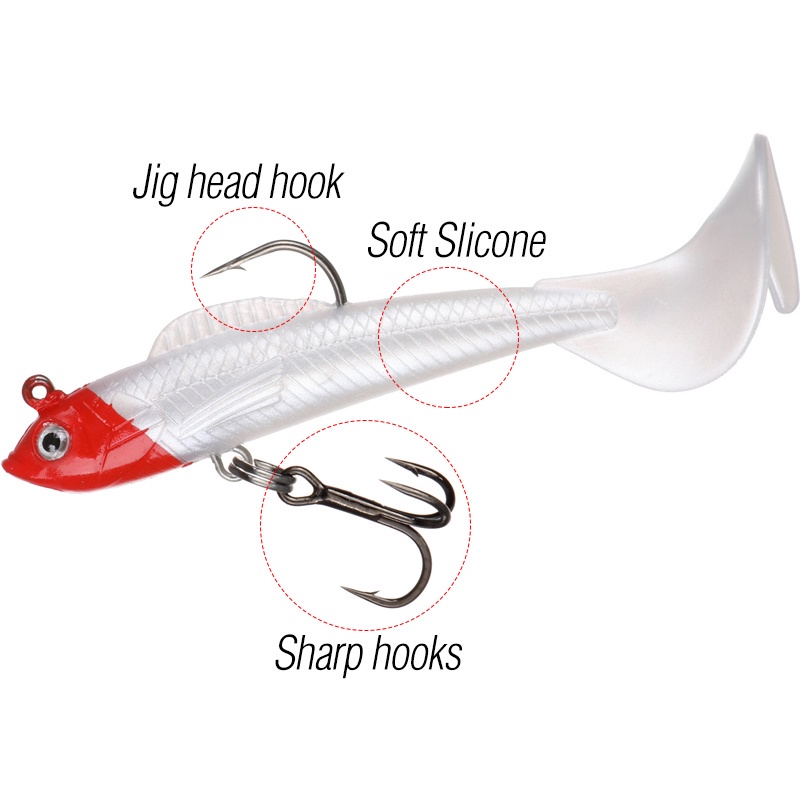 Tokushima 1 Mồi Câu Cá Giả Hình Cá 3D Mềm Mại 9cm / 9.5g