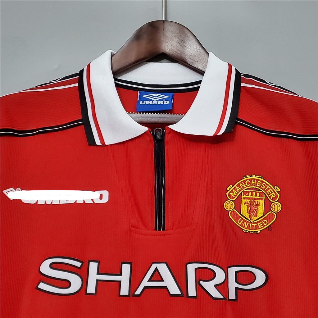 Áo Thun NgắN Tay In Chữ Manchester United Cho Nam # 1998 / 1999