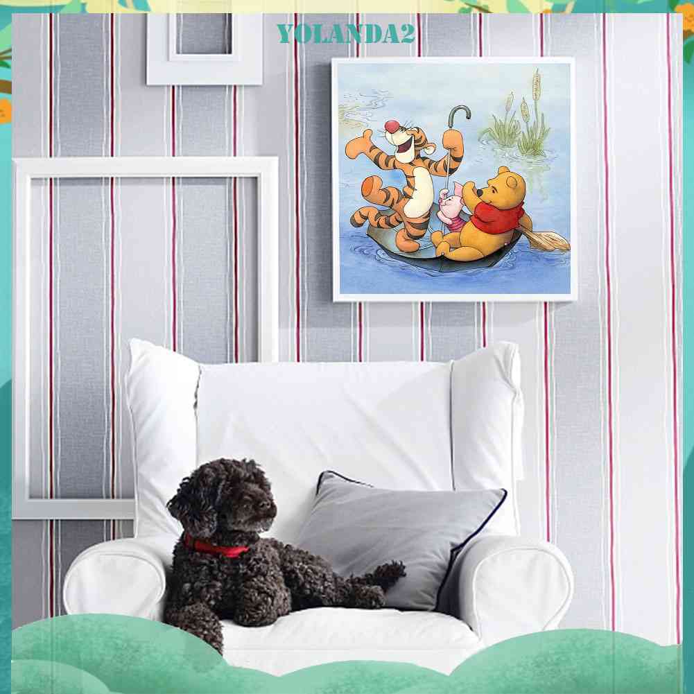 Bộ Tranh Đính Đá 5D Họa Tiết Hoạt Hình Độc Đáo DIY Dùng Trang Trí Nhà Cửa