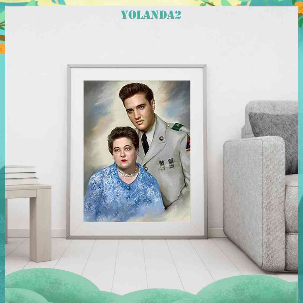 Bộ Tranh Đính Đá 5D Toàn Diện Họa Tiết Elvis Presley Độc Đáo DIY Dùng Trang Trí Nhà Cửa