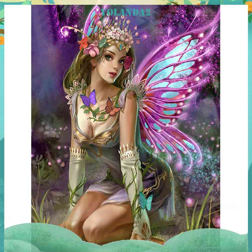 Bộ Tranh Đính Đá 5D Họa Tiết Bươm Bướm Độc Đáo DIY Dùng Trang Trí Nhà Cửa