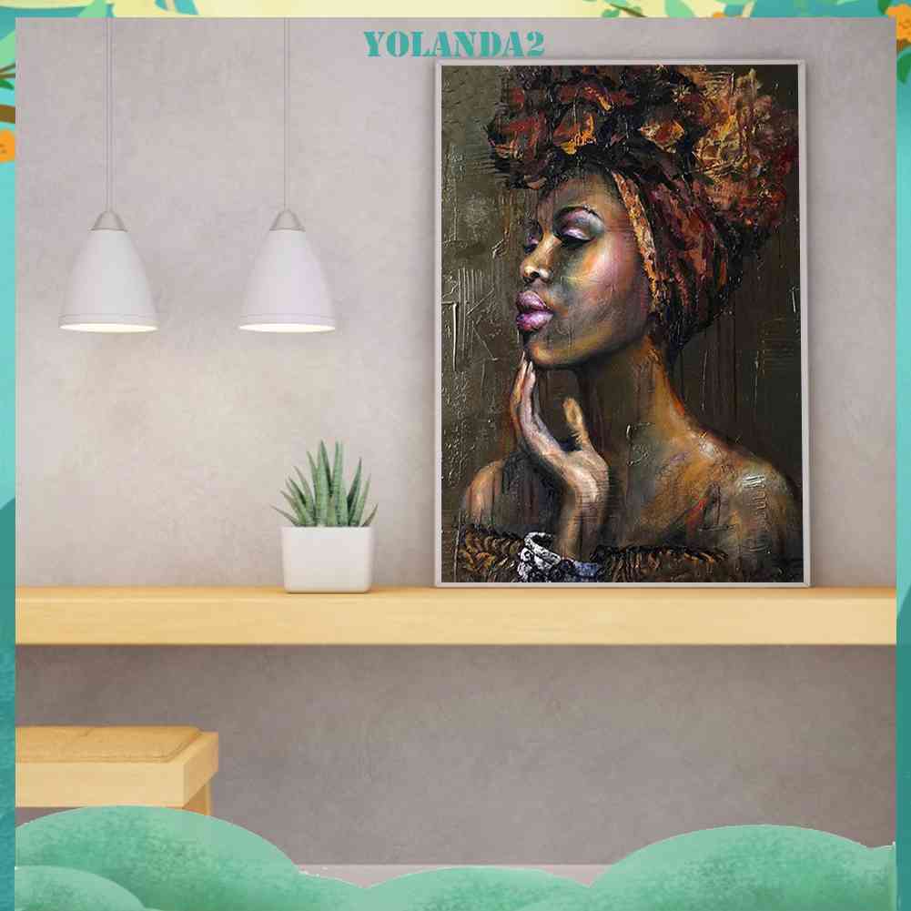 Tranh Đính Đá Kim Cương Toàn Bộ 5D DIY Hình Người Phụ Nữ