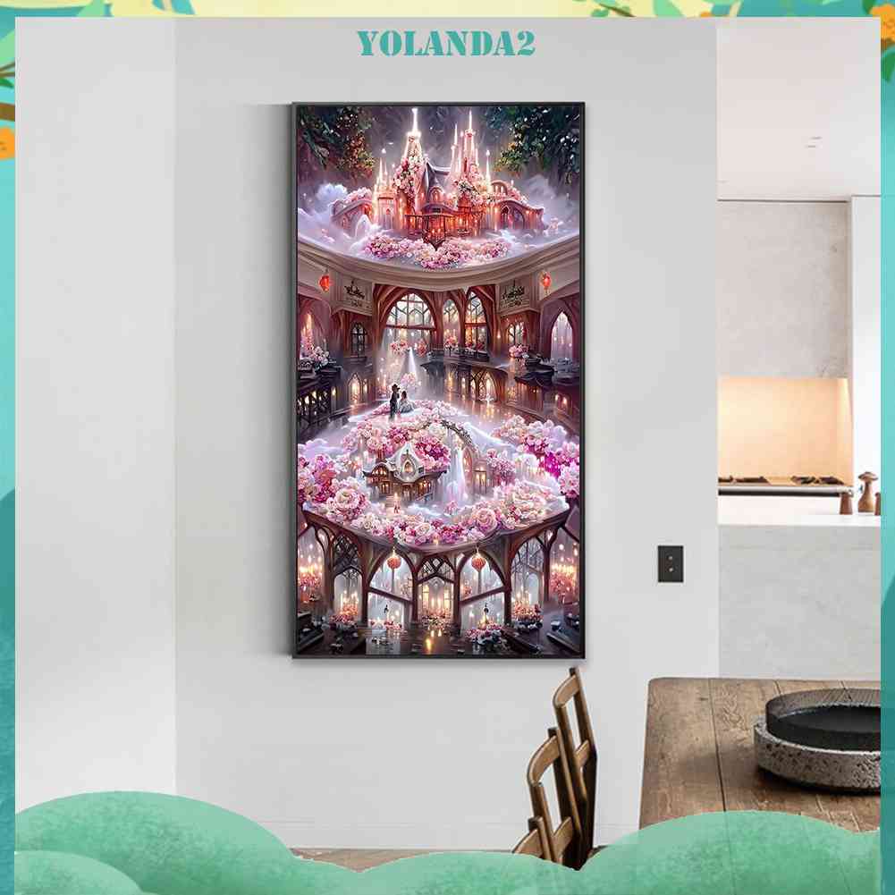 Bộ Tranh Đính Đá 5D Toàn Diện Họa Tiết Hoa Hồng Độc Đáo Trang Trí Nhà Cửa