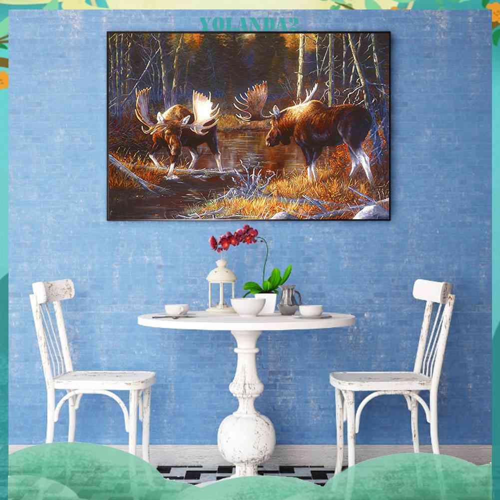 Tranh Đính Đá Kim Cương Toàn Bộ 5D DIY Hình Vẽ Tê Giác