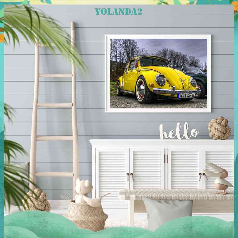 Bộ Tranh Đính Đá 5D Tự Làm Hình Bọ Rùa Volkswagen