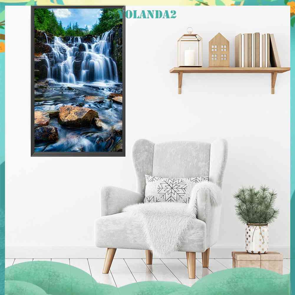 Tranh Đính Đá Kim Cương Toàn Bộ 5D DIY Hình Vẽ Núi Rơi