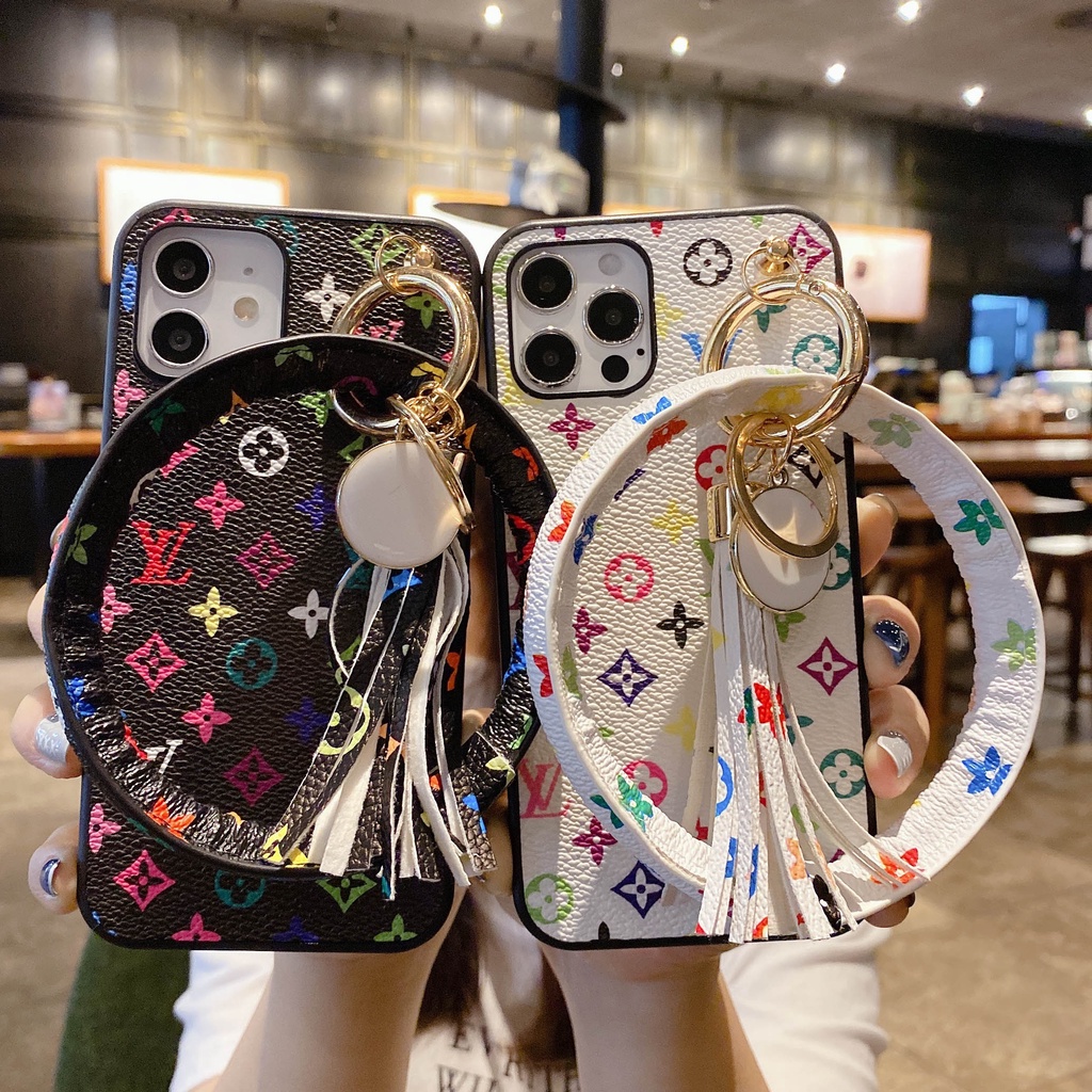 Ốp Điện Thoại Da Có Dây Đeo Sang Trọng Hợp Thời Trang Cho iPhone 14Pro Max 13promax 12 11