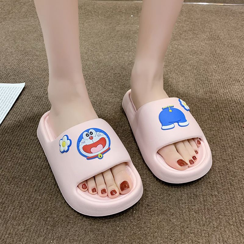 Dép Đi Trong Nhà Đế Dày Chống Trượt in Hình Doraemon Hoạt Hình Dễ Thương Thời Trang Mùa Hè Cho Nữ
