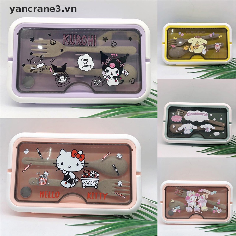 Hộp Đựng Cơm Trưa Hai Tầng Sức Chứa Lớn Hình Cinnamoroll Kuromi Dễ Thương Dành Cho Học Sinh yancrane3.vn
