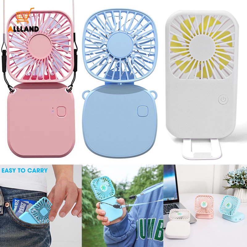Quạt Điện Mini 4 Kiểu Cầm Tay / Quạt Bỏ Túi Có Thể Sạc Lại Bằng Cổng USB Dùng Tại Nhà / Văn Phòng / Ngoài Trời