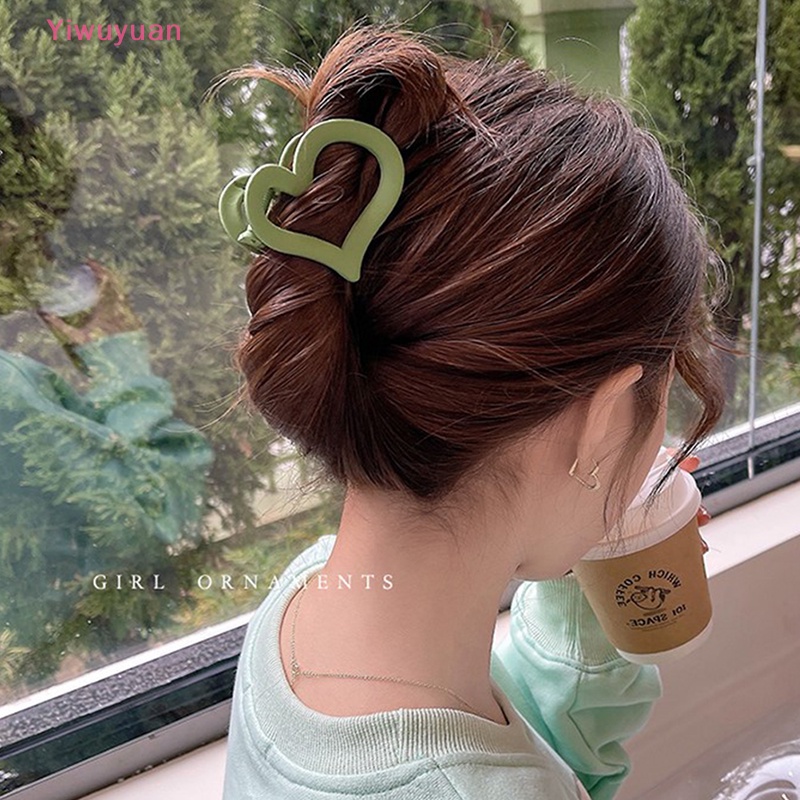 < Yiwuyuan > Kẹp Tóc Cá Mập Cỡ Vừa Thanh Lịch Khí Chất Hàn Quốc Mới