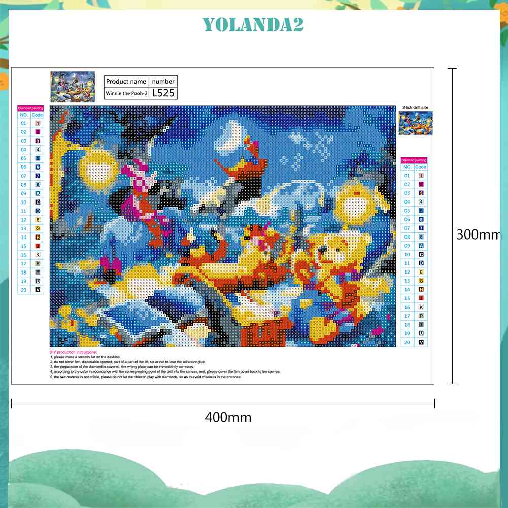 Bộ Tranh Đính Đá 5D Tự Làm Họa Tiết Hoạt Hình Vui Nhộn