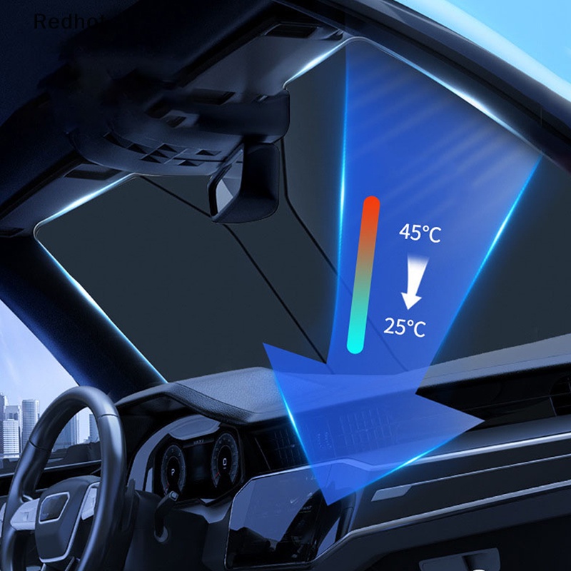 &lt; Redhot &gt; Rèm Che Nắng Hai Lớp Cách Nhiệt Chống Tia Uv Bảo Vệ Kính Chắn Gió Xe Hơi