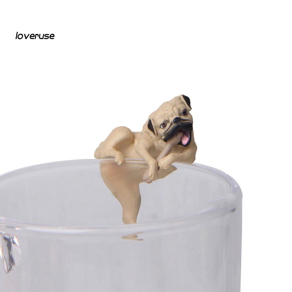 Mô Hình Chú Chó Pug Mini Có Móc Treo Trang Trí Sân Vườn