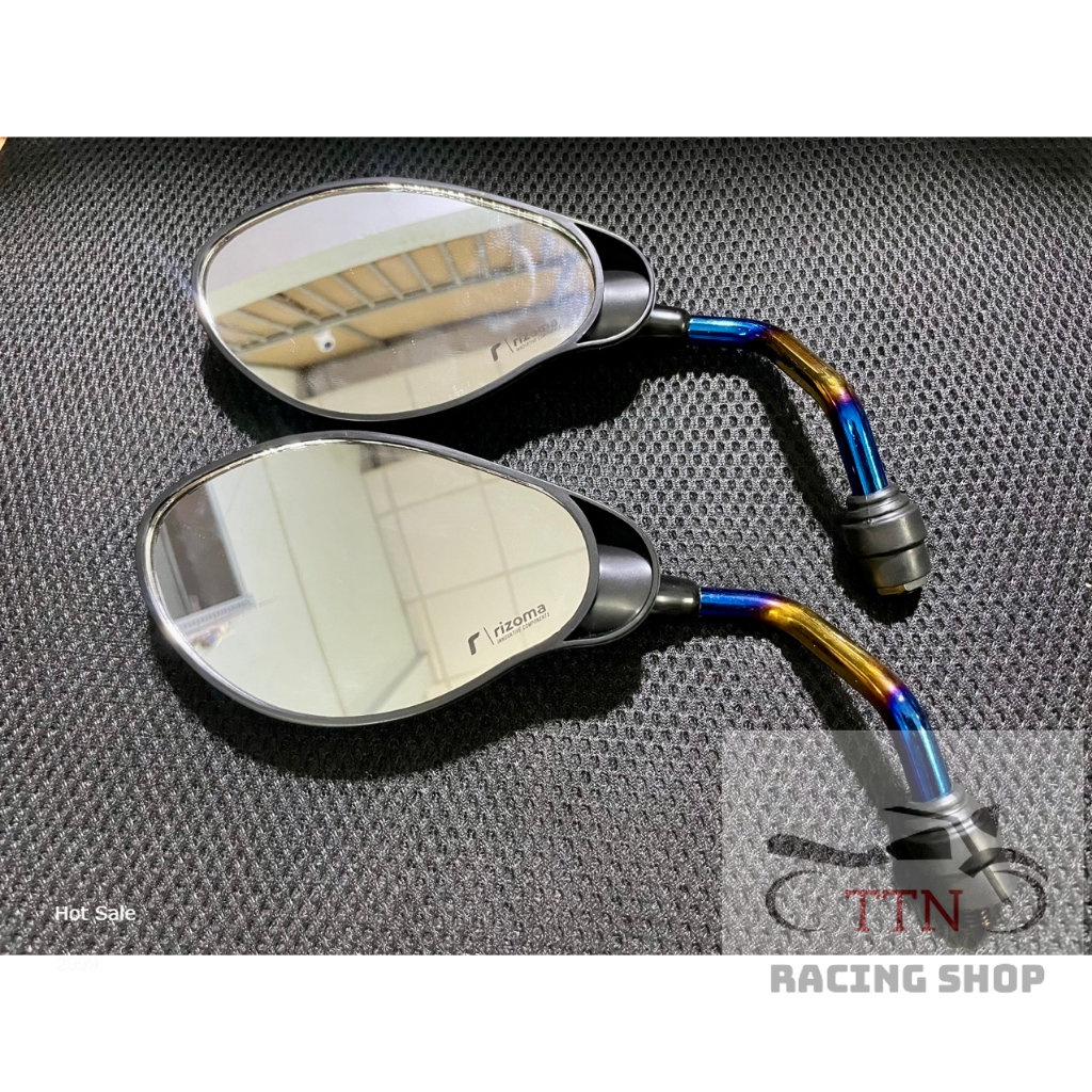 Kính kiểu YAZ chân Xi 7 màu Titan KINGDRAG gắn mọi loại xe máy Exciter Sirius Winner Sonic Wave Dreem Gương chiếu hậu