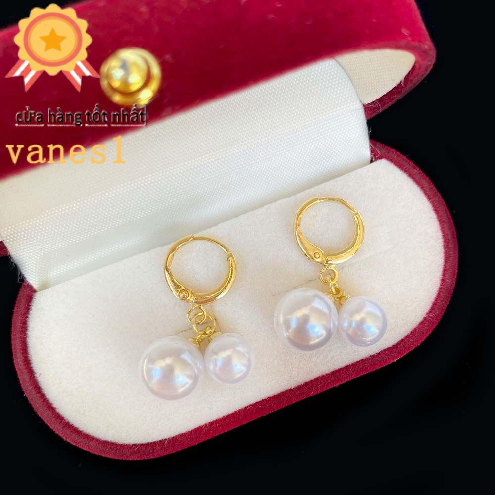 Bông Tai Hợp Kim Dáng Dài Đính Hạt VANES1 Thời Trang Cho Nữ