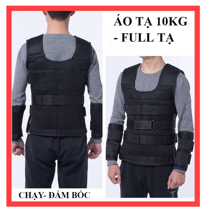 áo tạ thể lực 10 kg đã bao gồm tạ + vỏ áo polyeste siêu bền, khử mùi kháng khuẩn, dành cho dân khinh công, chạy việt dã