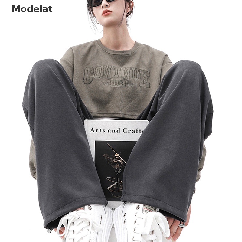 Mfc Quần Baggy Lưng Cao Ống Rộng Có Túi Phong Cách Thời Trang Harajuku Đường Phố Hàn Quốc WTD