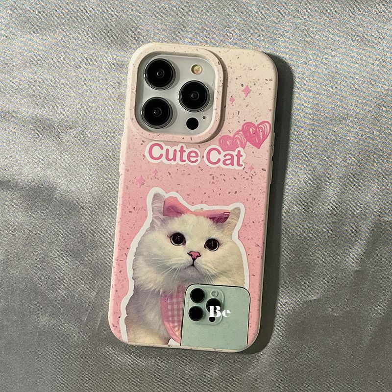 Ốp Điện Thoại Chống Sốc In Hình Cún / Mèo Hoạt Hình Dễ Thương Cho Iphone 14Promax 13 7P 11 12