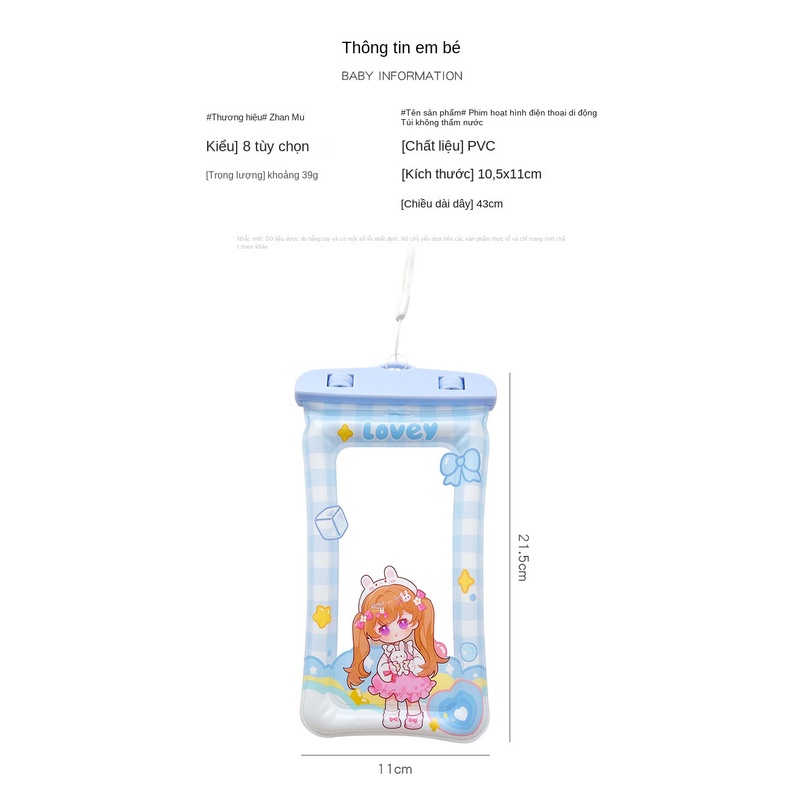 Túi pvc Trong Suốt Đựng Điện Thoại Chống Thấm Nước Có Thể Chạm Màn Hình Cảm Ứng