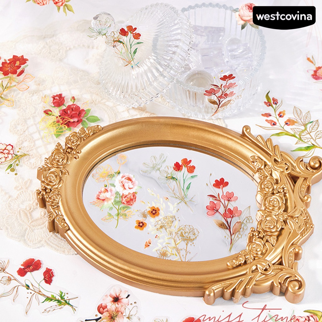 [COD]♪Túi 40 Miếng Dán Tự Dính Chống Thấm Nước Họa Tiết Hoa Xinh Xắn Trang Trí Đa Ứng Dụng