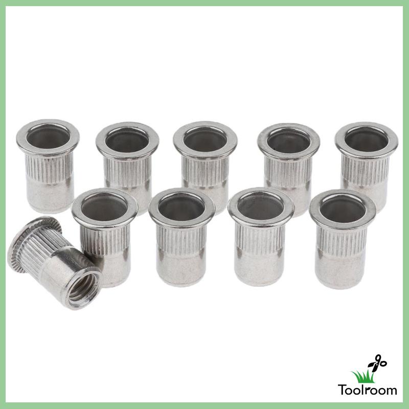 Set 10 Đai Ốc Đinh Tán Bằng Thép Không Gỉ M4 Tiện Dụng