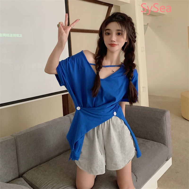 Áo Sơ Mi Ngắn Tay Dáng Rộng Thời Trang Mùa Hè Hàn Quốc Dành Cho Nữ