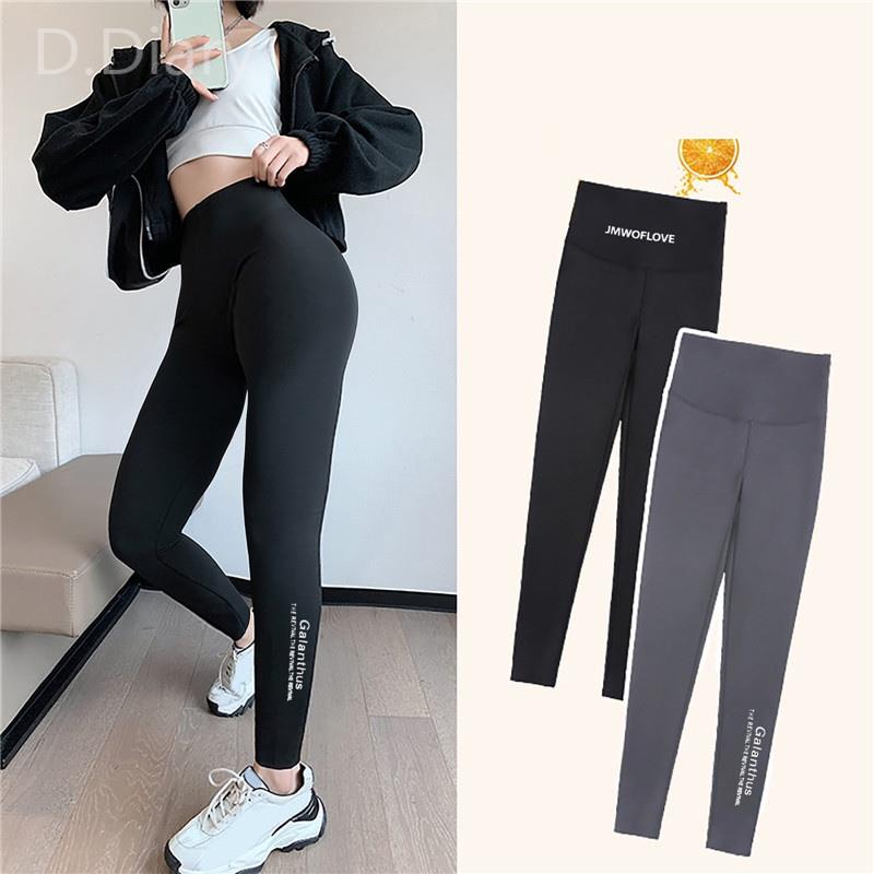 Quần Legging Màu Đen Lưng Cao Nâng Mông Chất Liệu Dày Dặn Ấm Áp Thời Trang Mùa Đông Cho Nữ