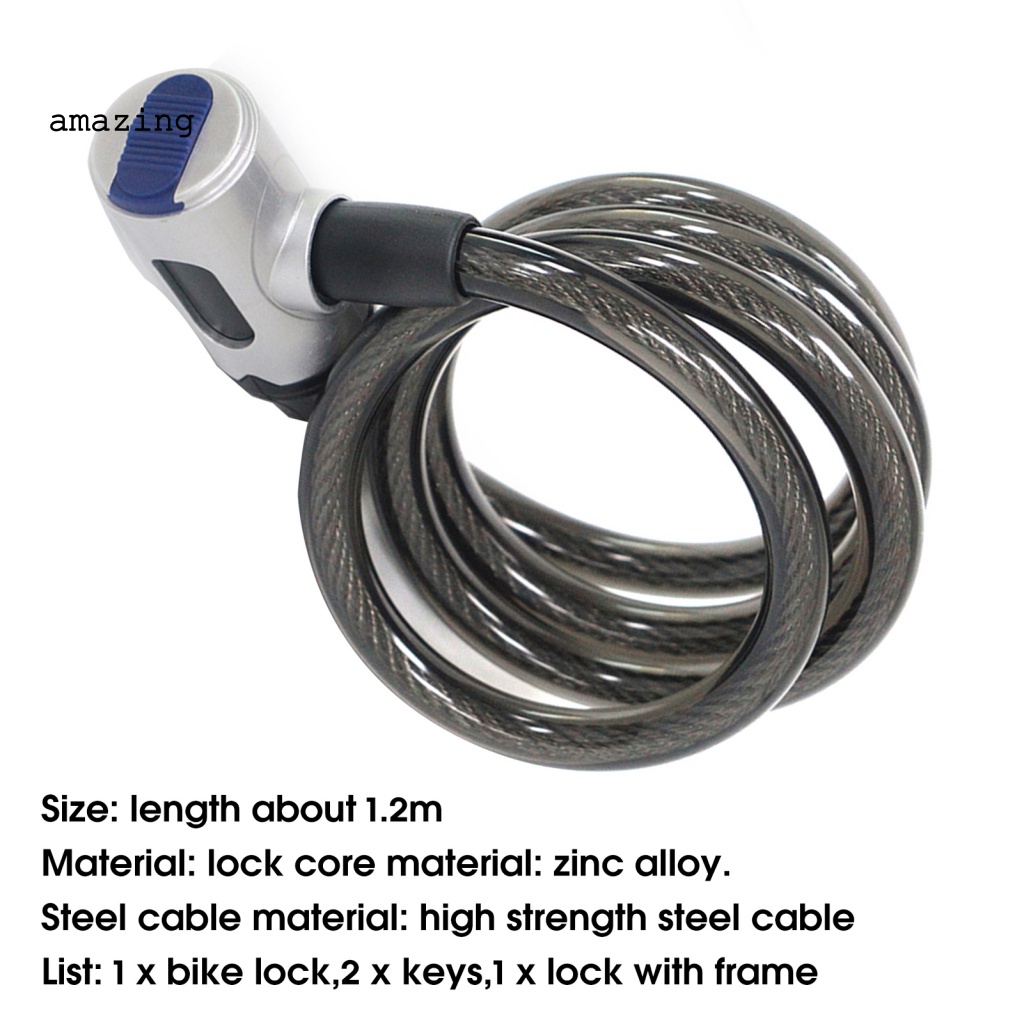 Ổ Khóa Xe Đạp Bằng Hợp Kim Kẽm Hình Trụ Chống Mòn / Bụi Bẩn Tiện Dụng