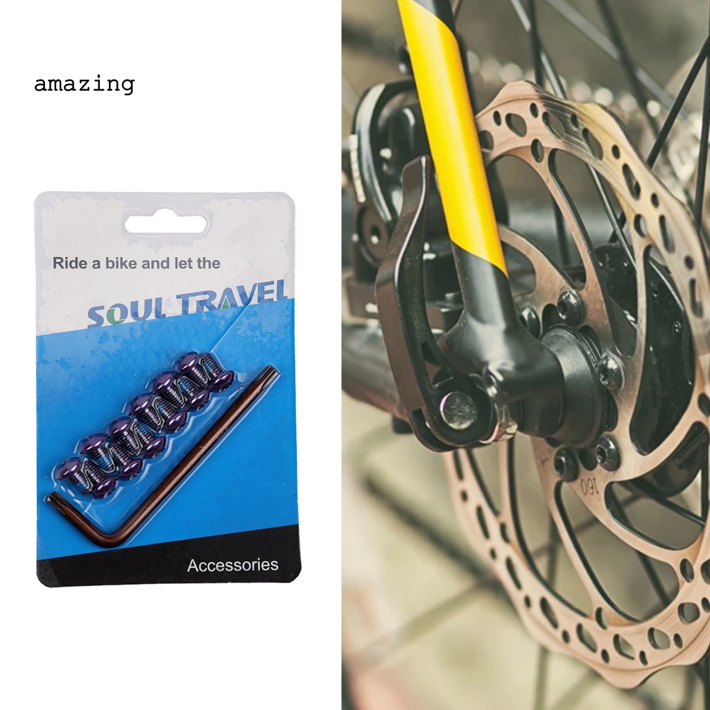 Bộ 12 Ốc Vít Đĩa Xe Đạp Màu Sắc Tươi Sáng Chống Trượt Độ Bền Cao