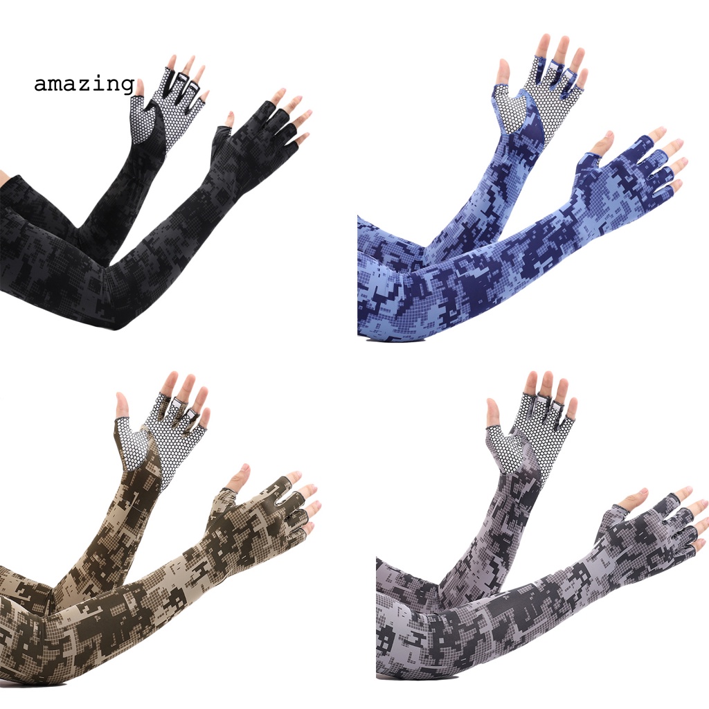1 Cặp Găng Cánh Tay Chống Nắng / Chống Mòn Một Kích Thước Dùng Lái Xe