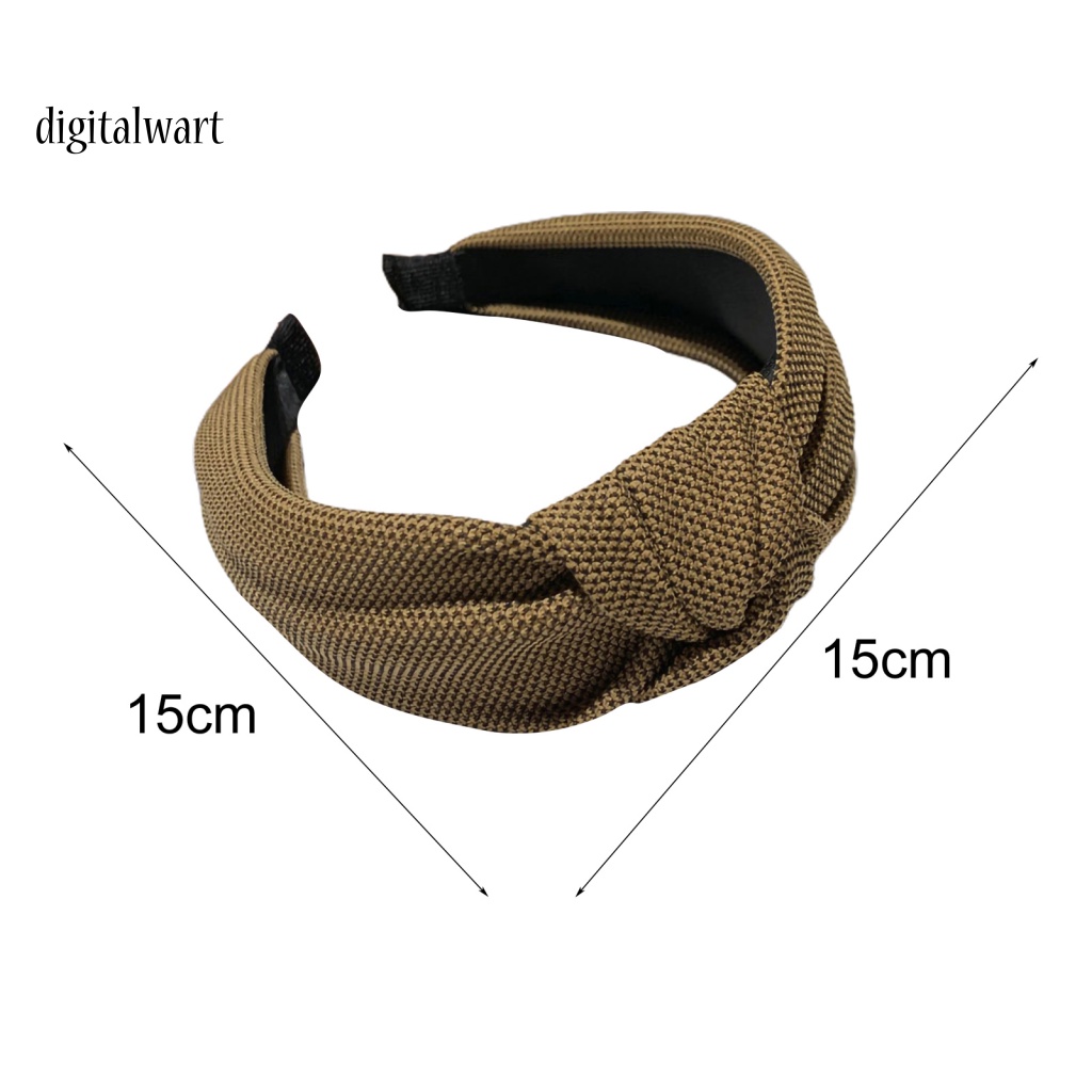 Kỹ Thuật Số| Băng Đô Cài Tóc Dệt Kim Kiểu Thắt Nút Màu Sắc Tinh Khiết Cổ Điển