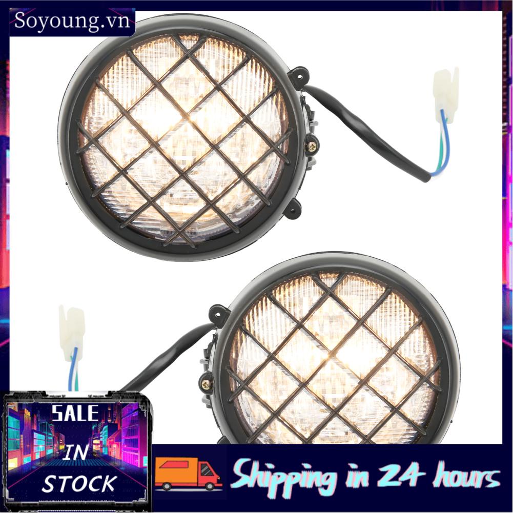 Soyoung Headlight Assembly Direct Replacement Long Durability High Brightness ATV Headlamps Protective Shockproof Scratchproof with