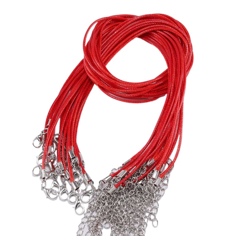 Dây Da Bện 45cm Tự Làm Vòng Cổ Có Thể Điều Chỉnh