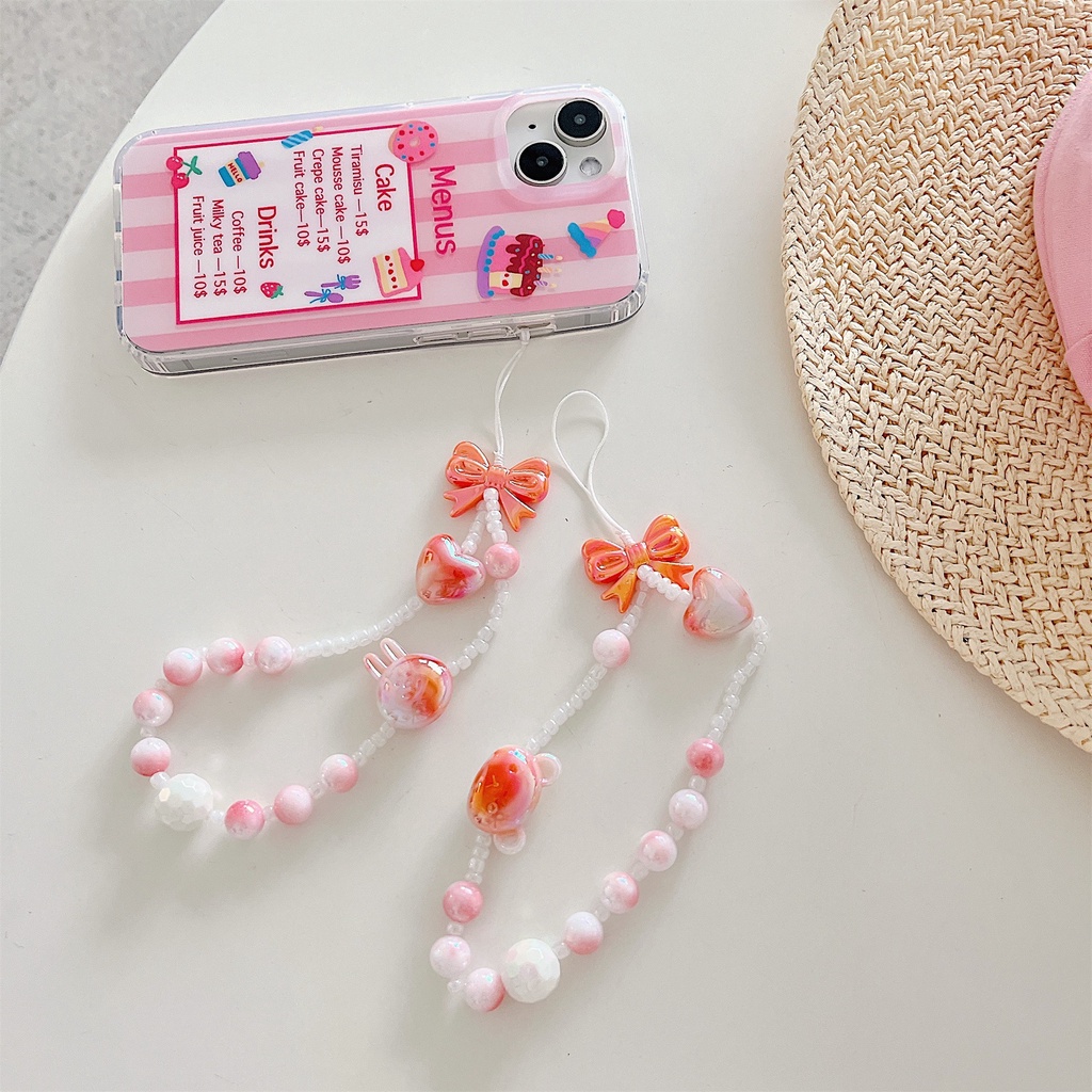 Dây Đeo Túi Xách / Điện Thoại Bằng acrylic Hình Gấu / Thỏ Hoạt Hình Dễ Thương Cho iphone / airpods